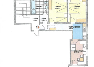 Apartment plan Predigberg - Ferienwohnungen in Galtür